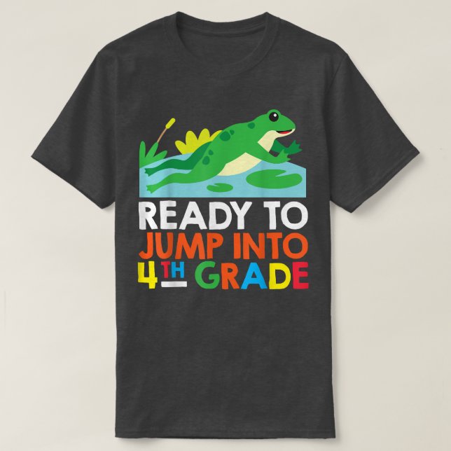Bereit zum Sprung in den 4. Grade Frog zurück zur  T-Shirt (Design vorne)