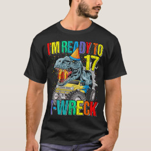 Bereit zum T-Wrack 17 Dinosaur Monster Truck 17. T-Shirt