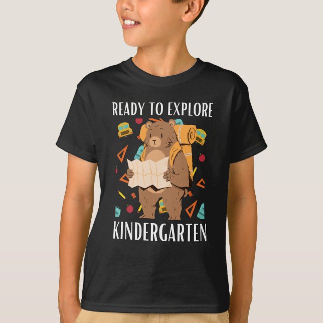 Bereit zur Erkundung des Kindergartens T-Shirt (Vorderseite)