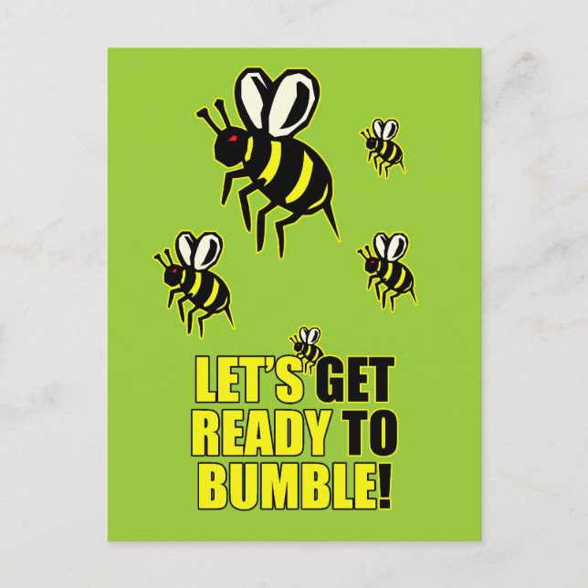 Bereit zur Hummel Postkarte (Vorderseite)