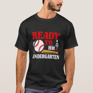 Bereit zuzuschlagen Kindergarten Baseball Lehrer V T-Shirt