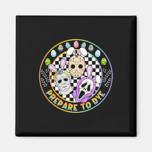 Bereite dich auf groovige Färbung lustige Ostern H Magnet