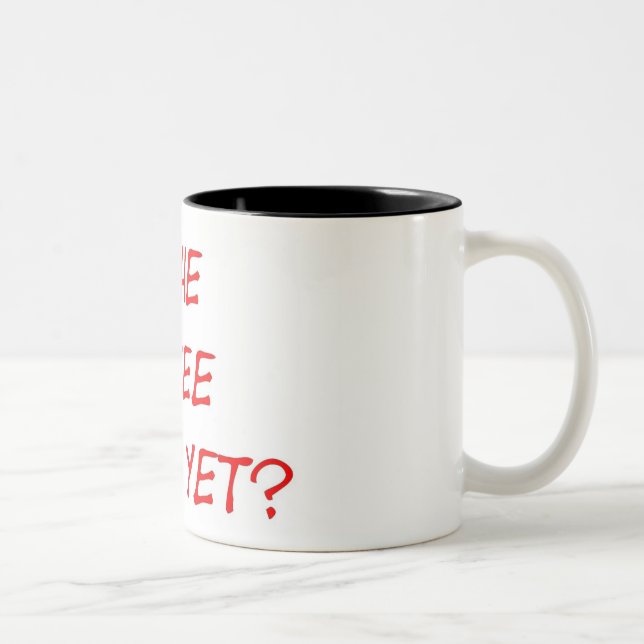 bereites Rot des Kaffees Zweifarbige Tasse (Rechts)