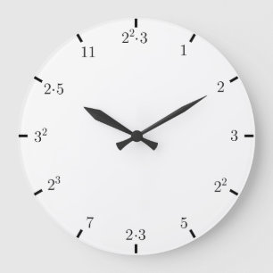Bereitet Mathe-Uhr vor Große Wanduhr