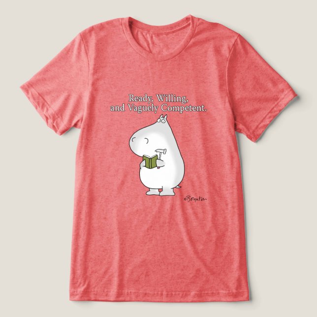 BEREITGESTELLTE UND VAGUELY KOMPETENTE Sandra Boyn Tri-Blend Shirt (Design Vorderseite)