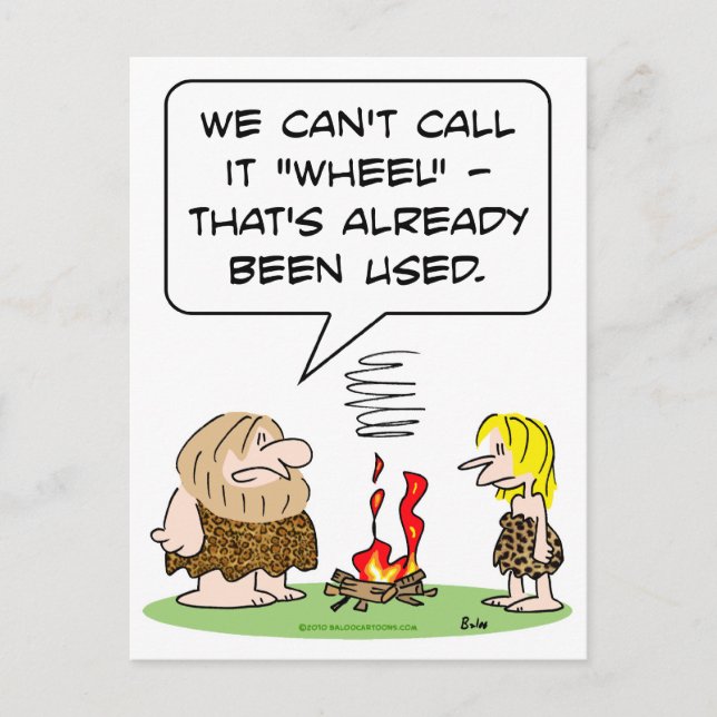 bereits benutzter Caveman Postkarte (Vorderseite)