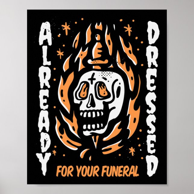 Bereits für euer BegräbnisHalloween verkleidet Poster (Vorne)