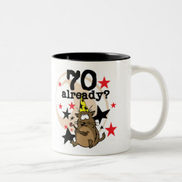 Bereits Geburtstag 70 Zweifarbige Tasse