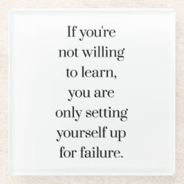 Bereitschaft, Untersetzer aus Glas zu lernen