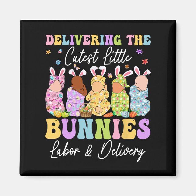 Bereitstellung der Niedlichen kleinen Bunnies Land Magnet (Vorne)