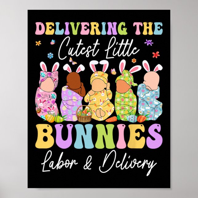 Bereitstellung der Niedlichen kleinen Bunnies Land Poster (Vorne)