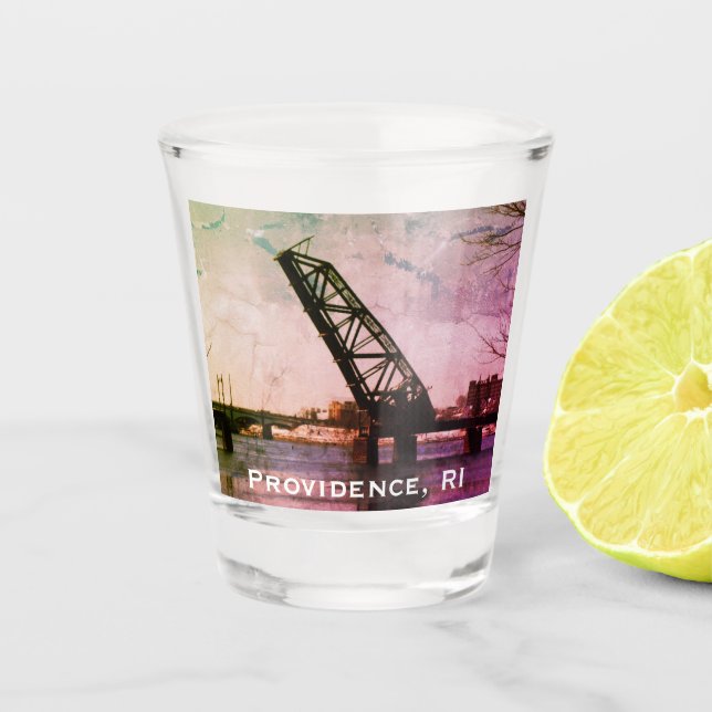 Bereitstellung, RI "Stuck-up Bridge" Schnapsglas (Vorderseite)
