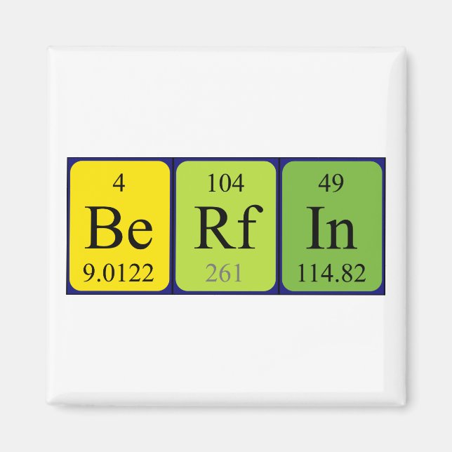 Berfin-Magnet für periodische Tabellen Magnet (Vorne)