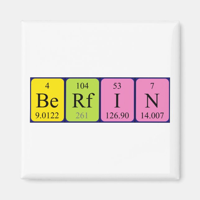 Berfin-Magnet für periodische Tabellen Magnet (Vorne)