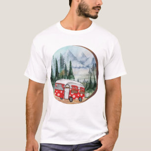 Berg-Abenteuer-Camper-Illustration T-Shirt
