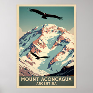 Berg Aconcagua Argentinien V04 Poster