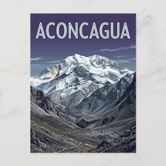 Berg Aconcagua Postkarte (Vorderseite)