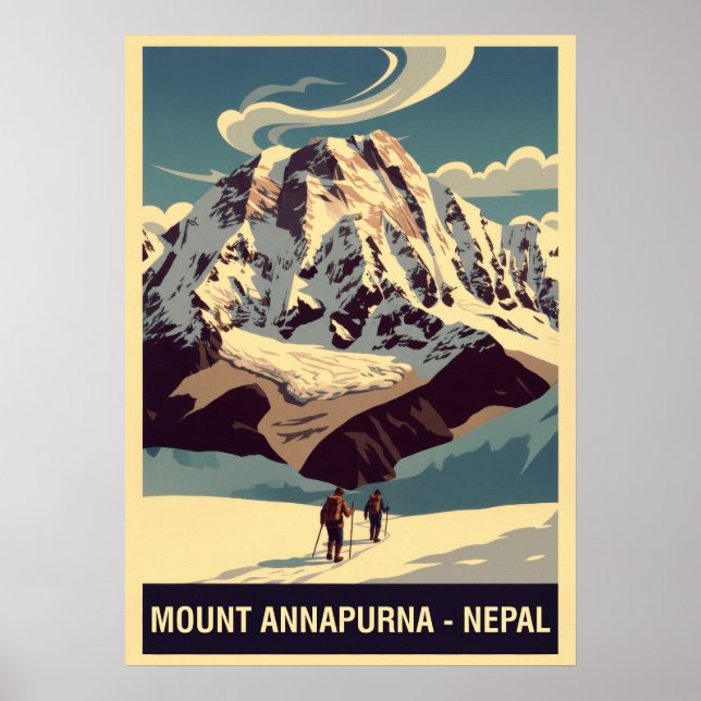Berg Annapurna Nepal V04 Poster (Vorne)