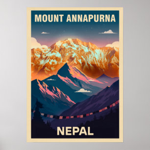 Berg Annapurna Nepal V07 Poster