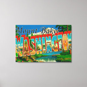 Berg-Bäcker, Washington - große Buchstabe-Szenen Leinwanddruck
