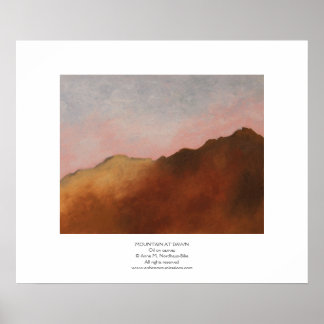 Berg bei Morgendämmerung Poster