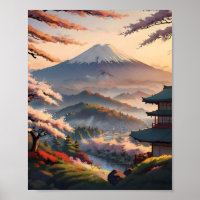 Berg bei Sonnenaufgang - eine ruhige japanische La