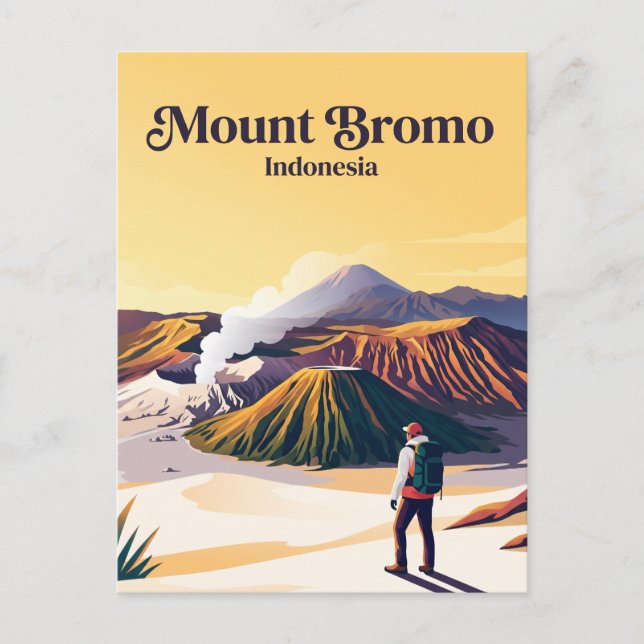 Berg Bromo Indonesien Postkarte (Vorderseite)