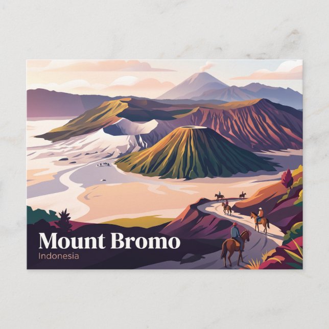 Berg Bromo Indonesien Postkarte (Vorderseite)