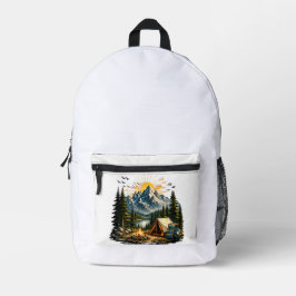 Berg-Camping-Abenteuer Sonnenuntergang Natur Bedruckter Rucksack