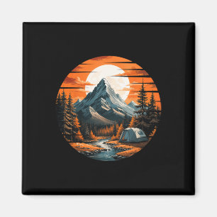 Berg Camping Wandern Outdoor Natur Wald Herren Magnet