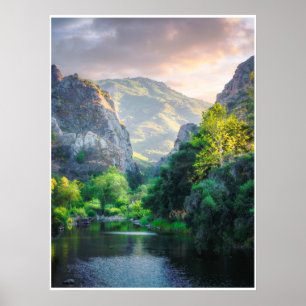 Berg-Canyon-Sonnenaufgang-Wandkunst Landschaftsdru Poster