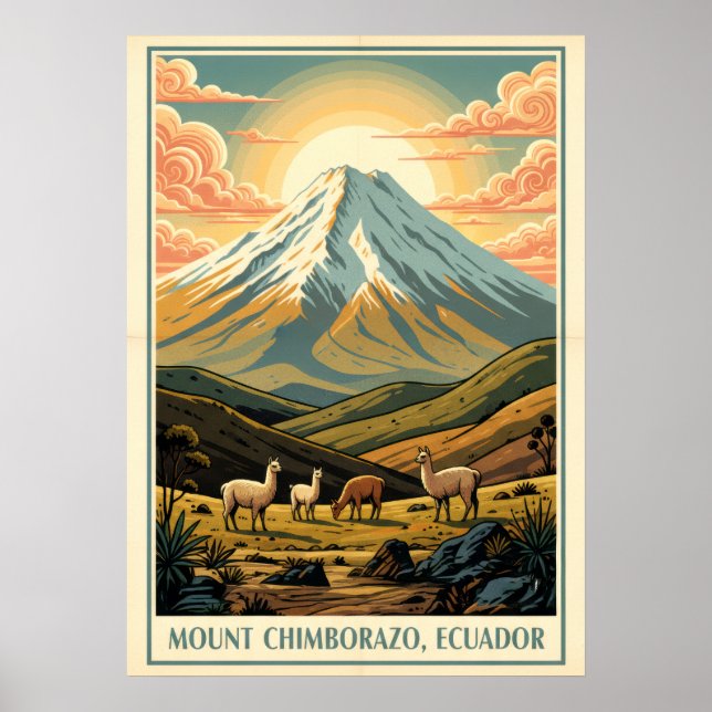 Berg Chimborazo Ecuador V01 Poster (Vorne)