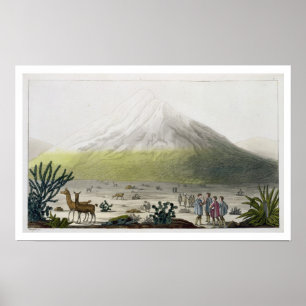 Berg Chimborazo, Ecuador, von 'Le Costume Ancien Poster