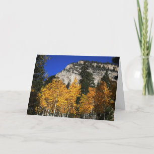 Berg der Aspen, Bäume, leere Grußkarte Karte