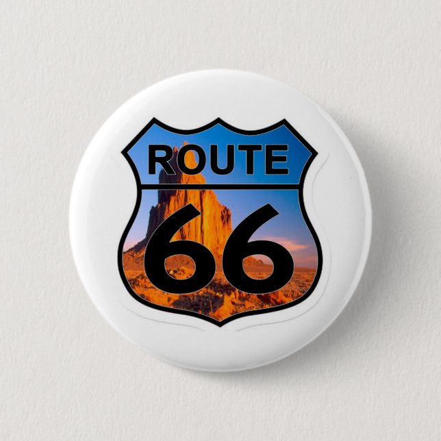 Berg des Weges 66 Button (Vorderseite)