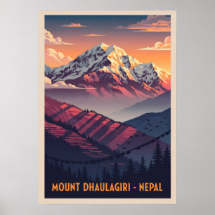 Berg Dhaulagiri Nepal V01 Poster