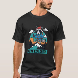 Berg-Erkunder-Waschbär-Wanderabenteuer-Grafik T-Shirt