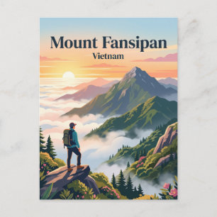 Berg Fansipan Vietnam Postkarte