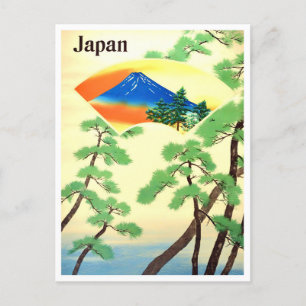 Berg Fuji Japan vintage Reise Postkarte