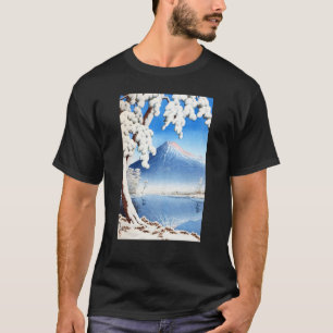 Berg Fuji Schnee Winterlandschaft Japan Japanisch T-Shirt