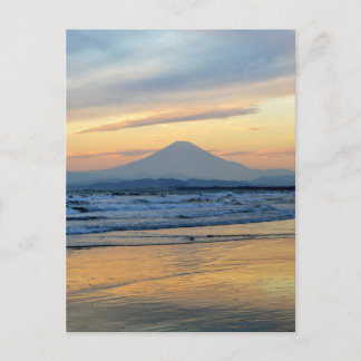 Berg Fuji Winter Sonnenuntergang Postkarte