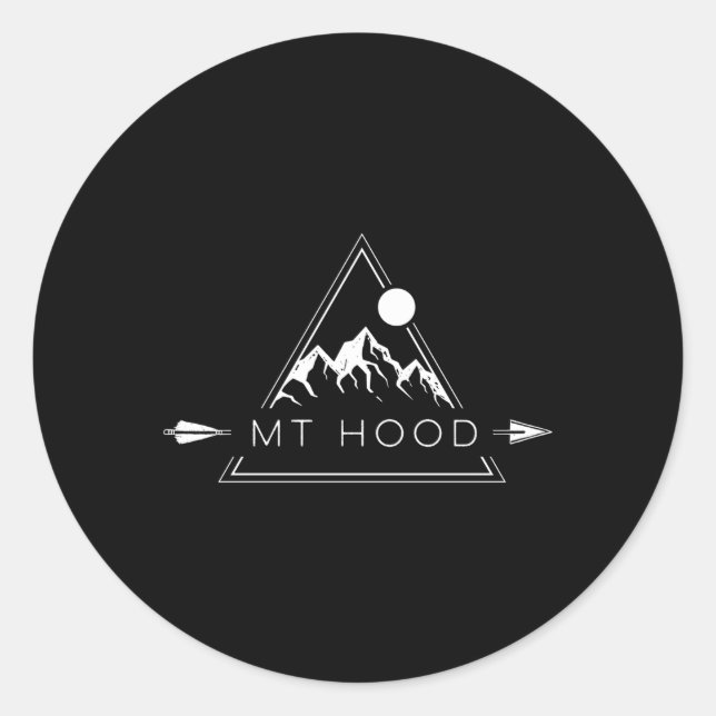 Berg Hood Runder Aufkleber (Vorderseite)
