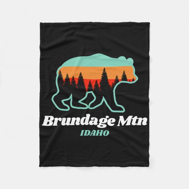 Berg Idaho Skifahren Snowboarden Bär Fleecedecke (Vorderseite)