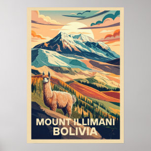 Berg Illimani Bolivien V04 Poster