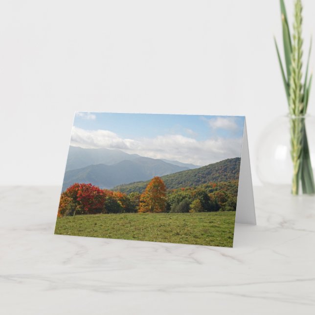 Berg in der Herbst-Anmerkungs-Karte Karte (Vorderseite)