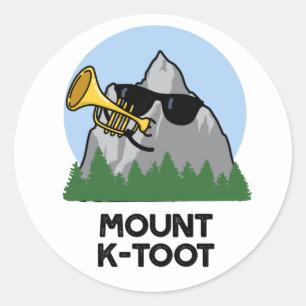 Berg K-Toot Funny Mountain Pub Runder Aufkleber