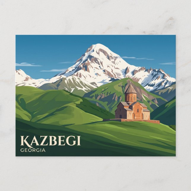 Berg Kazbek Georgien Postkarte (Vorderseite)
