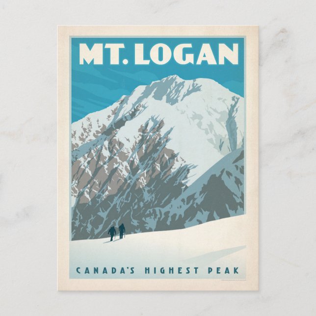 Berg Logan, Kanada Postkarte (Vorderseite)