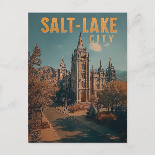 Berg Majestät: Salz Lake City Postkarte (Vorderseite)