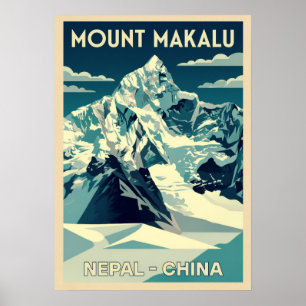 Berg Makalu Nepal-China V03 Poster